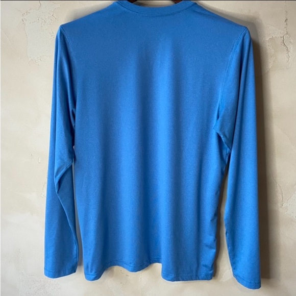 BURNSIDE Men's Swim Shirt Quick Dry Blue Long Sleeve Pullover UPF 30+ Small - Picture 5 of 9